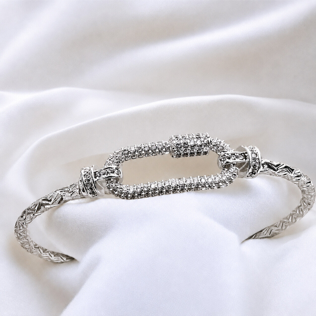 Silver Taşlı Kemer Bileklik