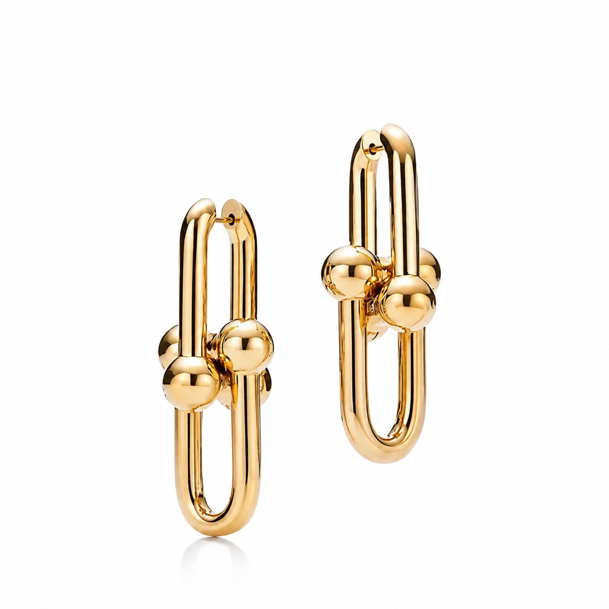 Gold Geometrik Küpe